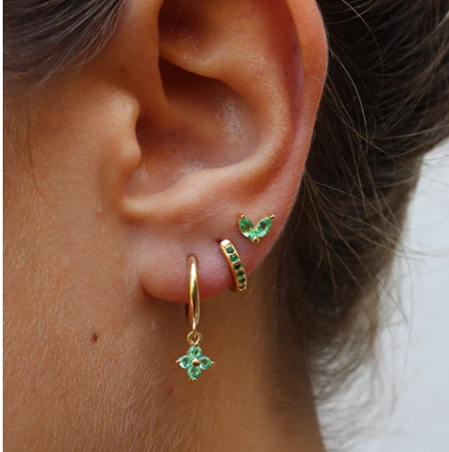 Clover Earrings Set 18K, front view