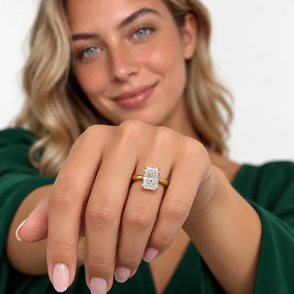 Rings - Radiant Cut Lab Diamond Ring model cover