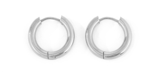 Minimal Gold Hoop Earrings, size comparison