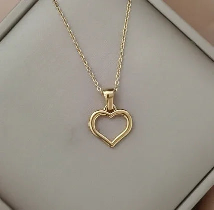 Quiet Heart Necklace, worn on model