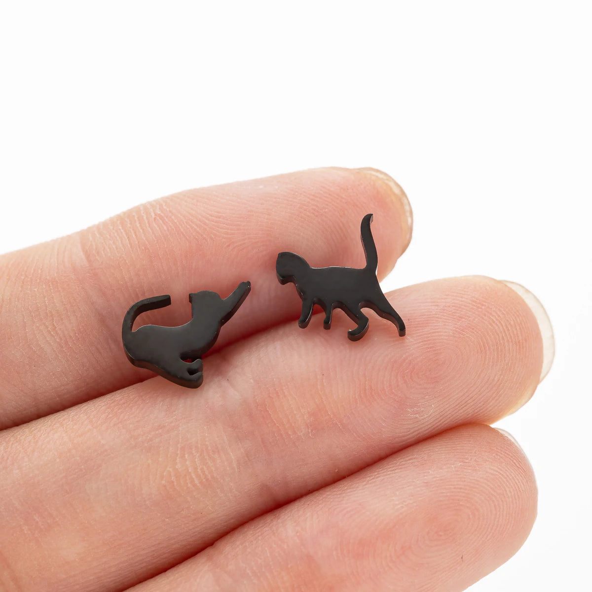Mini Cat Studs, gold tone