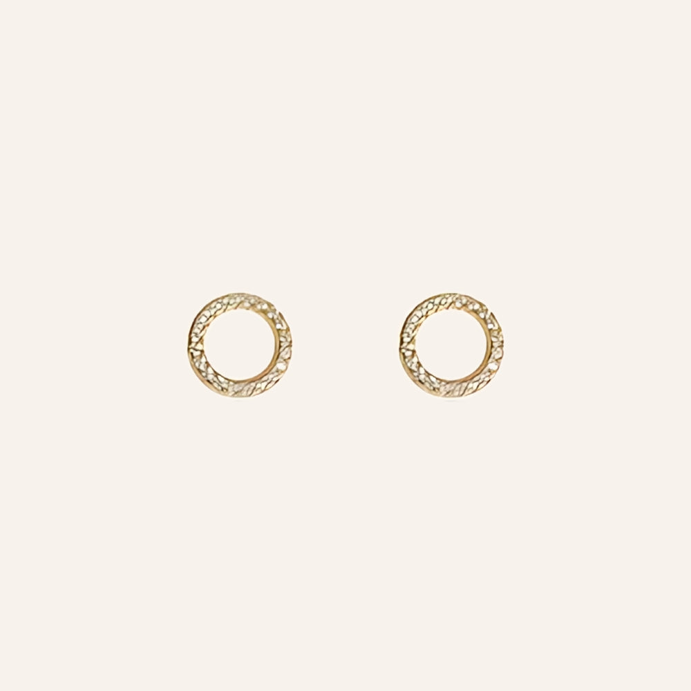 Circle Shine Earrings S925 – Delicate Round Zircon Studs