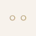 Circle Shine Earrings S925 – Delicate Round Zircon Studs