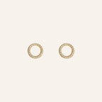 Circle Shine Earrings S925 – Delicate Round Zircon Studs