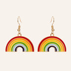 Rainbow Glow Earrings – Colourful Geometric Rainbow Drops