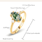 Mystique Green Agate Ring – 18K Gold Plated