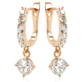 Dream Shine Earrings – Zirconia Drop with English Lock