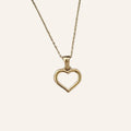 Heart Glow 18K Necklace – Minimalist Gold Plated Heart Necklace