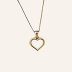 Heart Glow 18K Necklace – Minimalist Gold Plated Heart Necklace