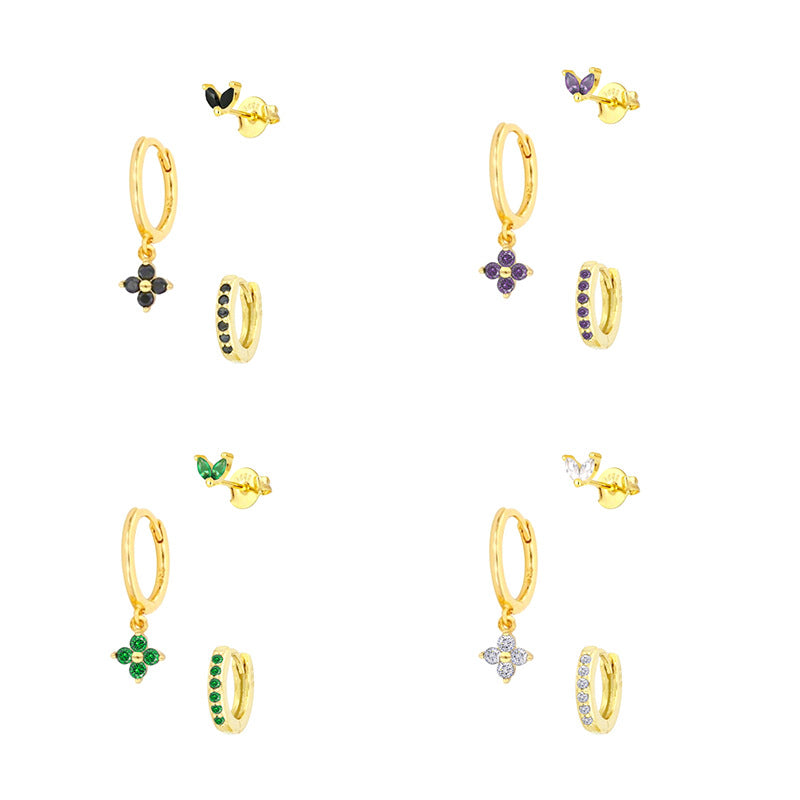 Clover Earrings Set 18K – Gold Plated Earring Kit
