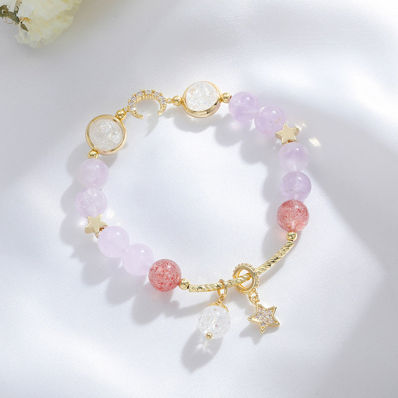 Lavender Star Bracelet – Lavender Amethyst with Charms