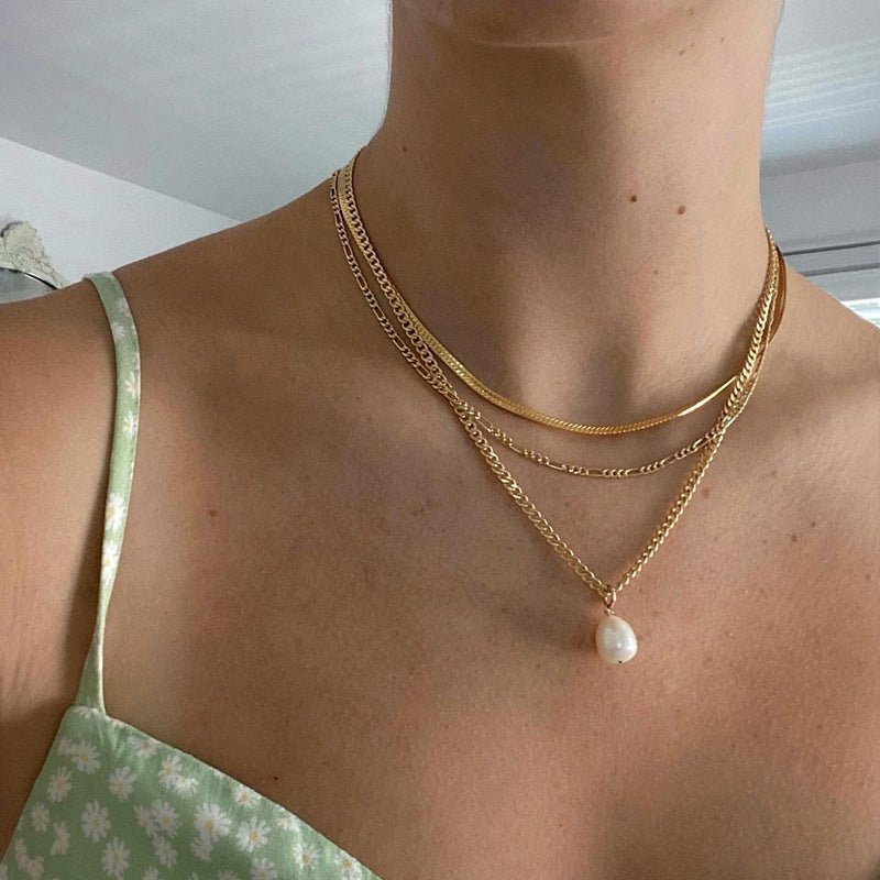 Pearl Clavicle Necklace - Auricelia