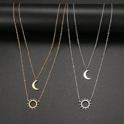 Sun &amp; Moon Necklace - Auricelia
