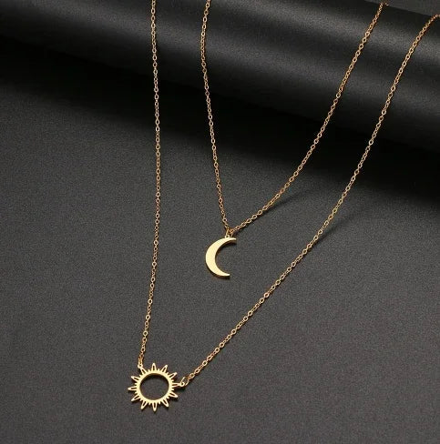 Sun &amp; Moon Necklace - Auricelia