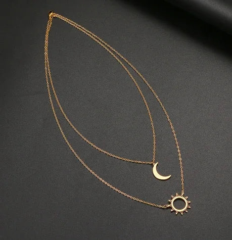 Sun &amp; Moon Necklace - Auricelia