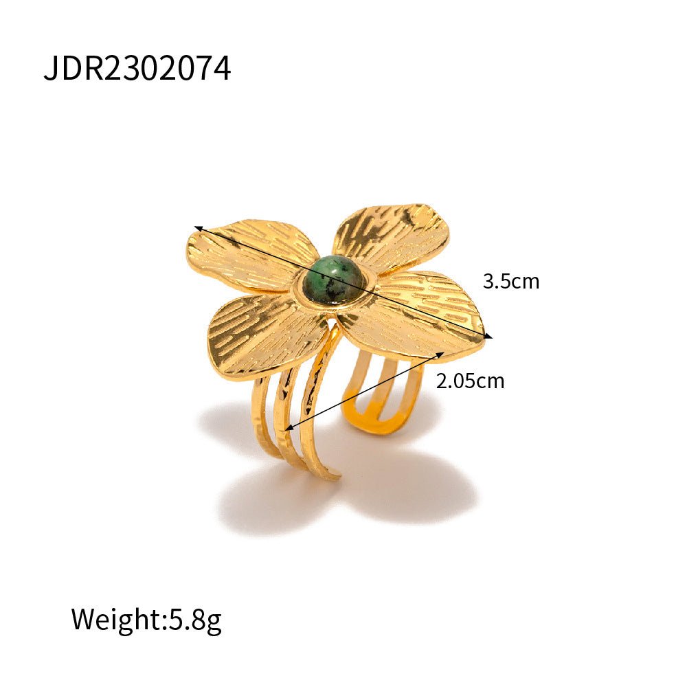 Turquoise Petal Ring - Auricelia